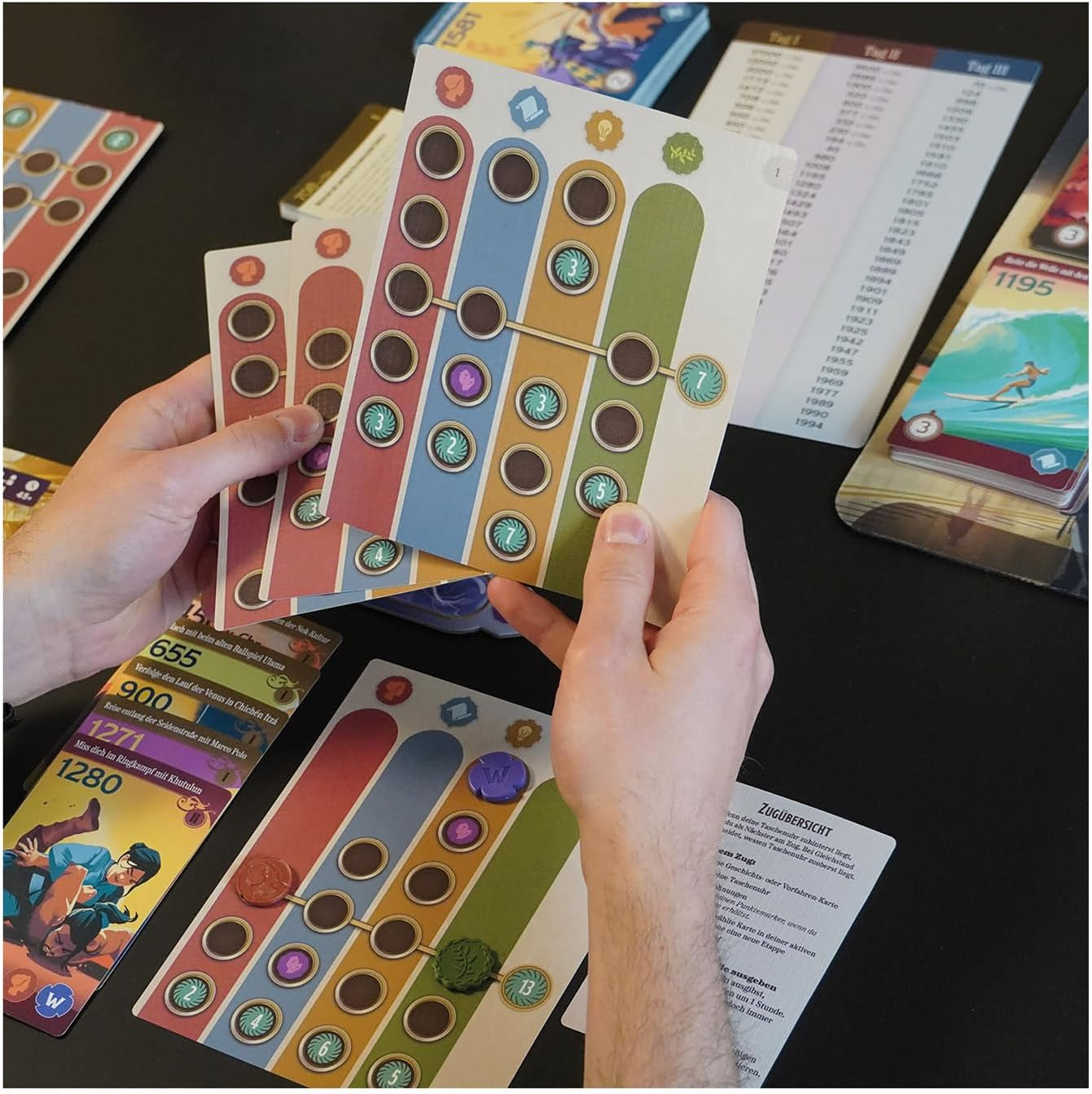 Game Factory 646098 Senderismo, viajes en el tiempo, juego de mesa para 1-4 jugadores, mayores de 10 años, juego familiar