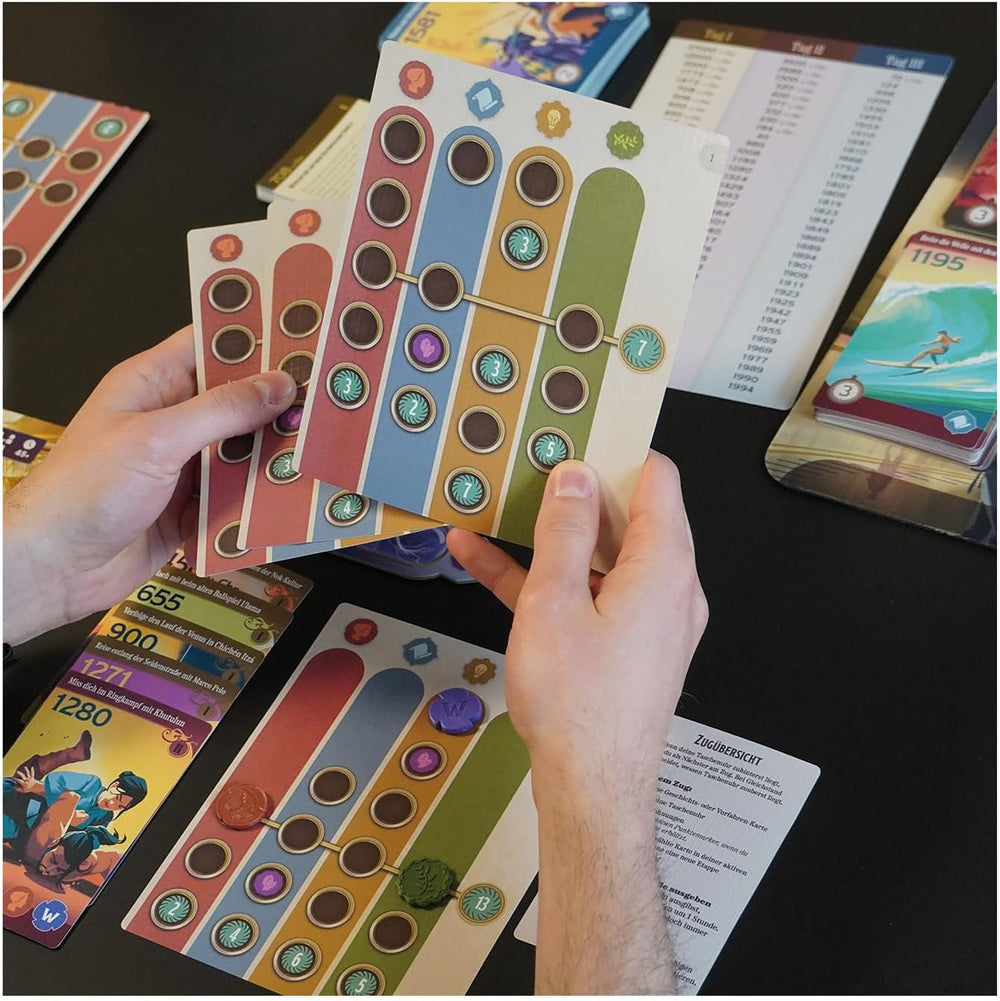 Game Factory 646098 Senderismo, viajes en el tiempo, juego de mesa para 1-4 jugadores, mayores de 10 años, juego familiar