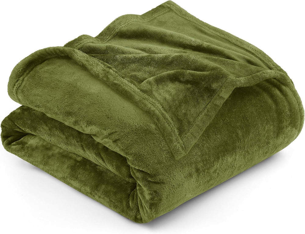 Utopia Bedding Pătură confortabilă din fleece [228X228 Cm, gri] Pătură moale, ușoară, caldă și pufoasă Pătură confortabilă și respirabilă pentru pat canapea canapea Paturi si Cuverturi Besuche den Utopia Bedding-Store Olive 228X167 Cm