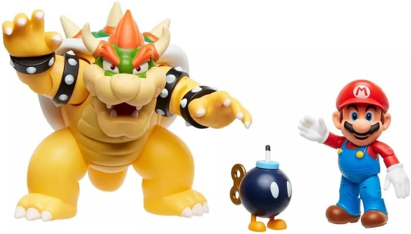 Nintendo Super Mario Bowser 18Cm Vs. Set de figuras de Mario (Oleada 1) Figuras de acción Naty Shop