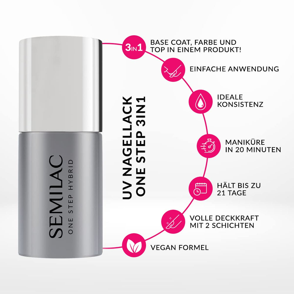 Oja UV Semilac One Step 3 en 1 S251 Crema de Coco 7ml