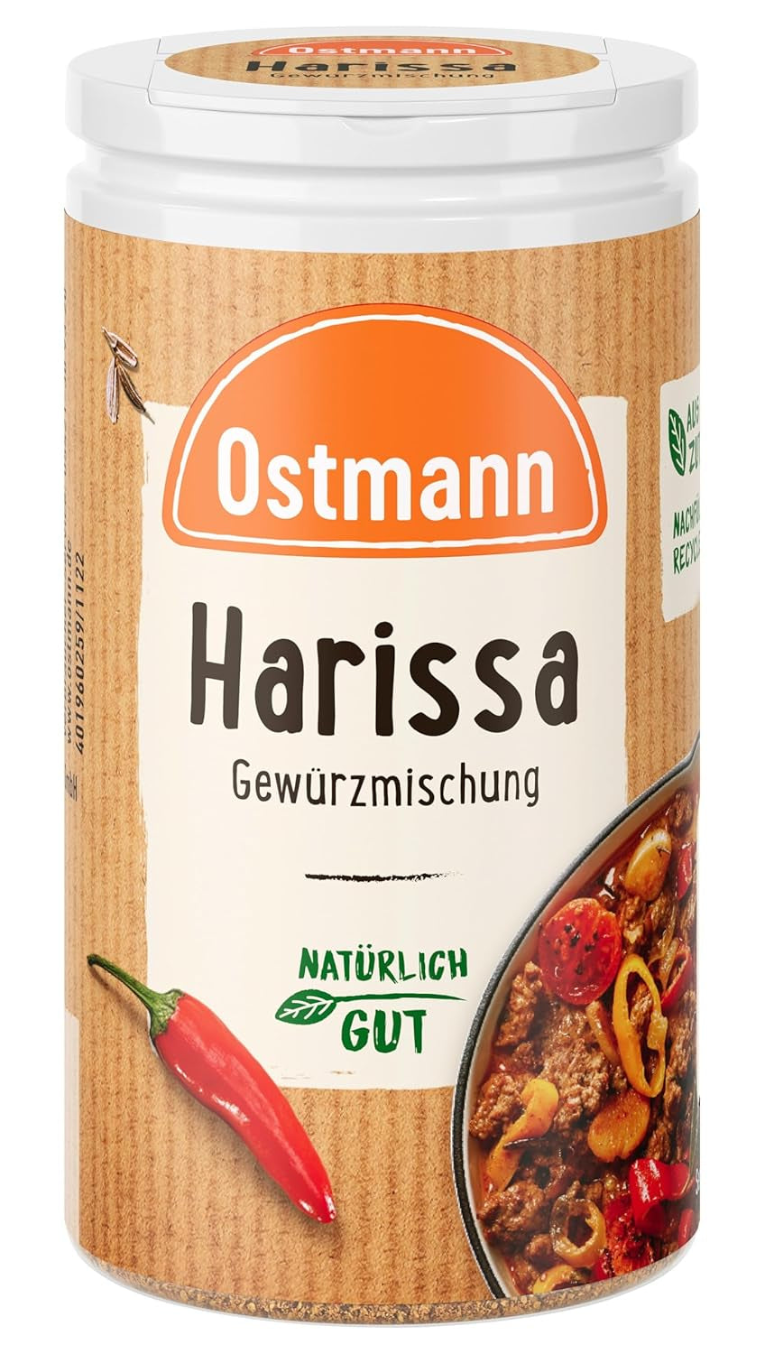 Ostmann Gewürze - Harissa Gewürzmischung | Scharfes orientalisches Gewürz für Geflügel, Fleisch, Gemüse oder Couscous | 35 g en Der Streudose