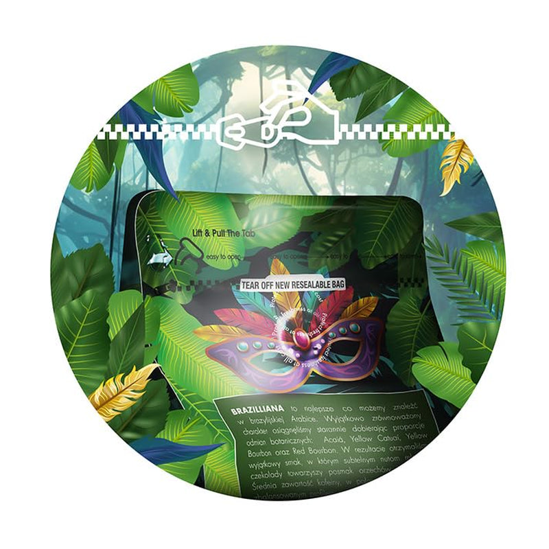 Cafea măcinată Brazilliana Toucano 1 kg | 100% Arabica | cu note de nuci, ciocolată și stafide | prăjire medie, aciditate scăzută | pentru espressoare | Blue Orca Coffee Roastery