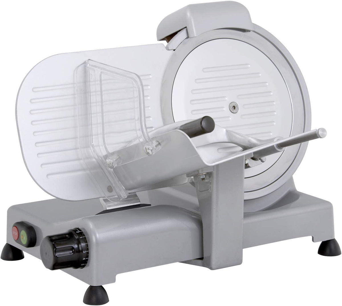 90018 Luxury 22 GS, cortadora eléctrica, aluminio, plata/negro Cortadoras y Rebanadoras Naty Shop Plata/Negro Luxus Gs 22 Cm