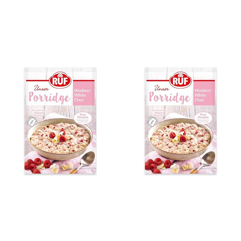 Avena instantánea RUF con fresas y vainilla, una comida de verano con avena lista en 3 minutos, 1 sobre x 65g