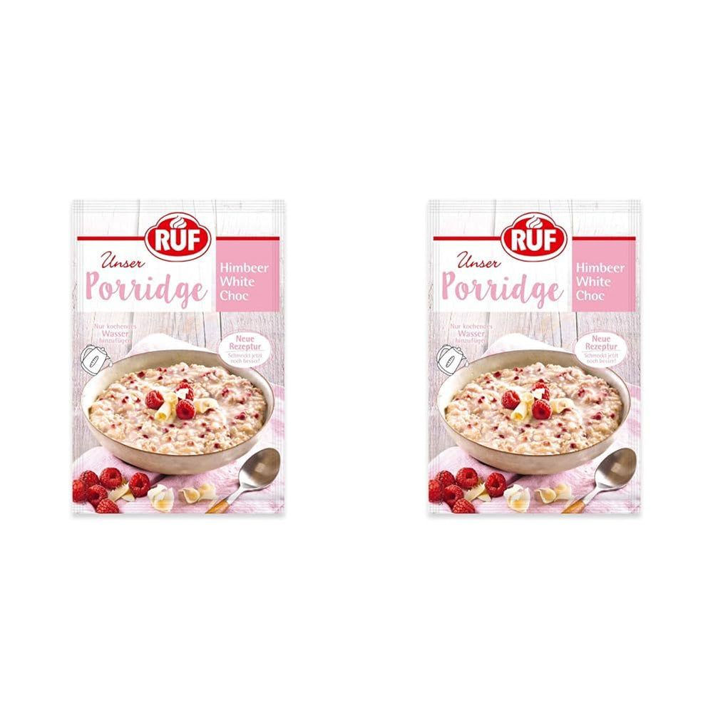 Avena instantánea RUF con fresas y vainilla, una comida de verano con avena lista en 3 minutos, 1 sobre x 65g