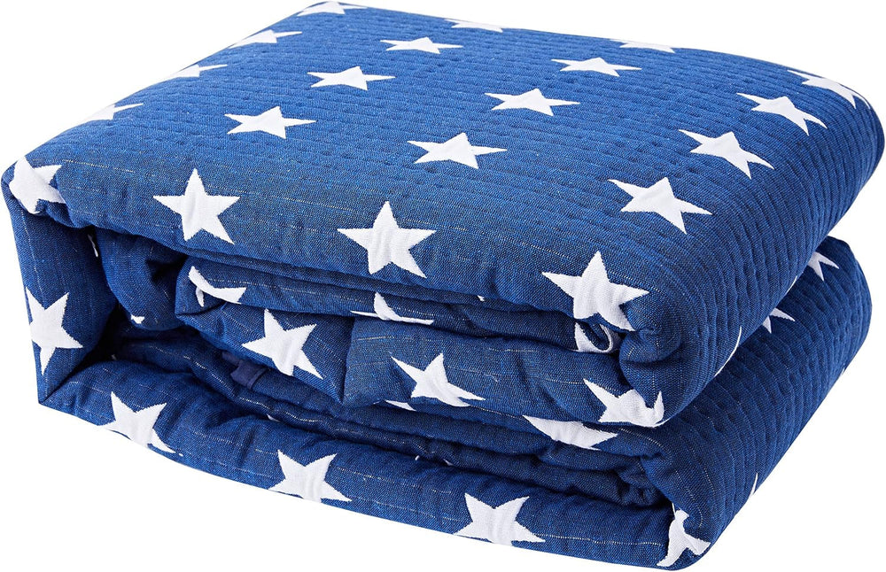 VIALMAN cubrecama Sofia 10 cama king size | edredón de estrellas | tamaño del edredón 250 X 270 cm | cubrecama y cubre sofá azul marino Camas y Fundas Besuche den VIALMAN-Store Azul marino 250 X 270 Cm