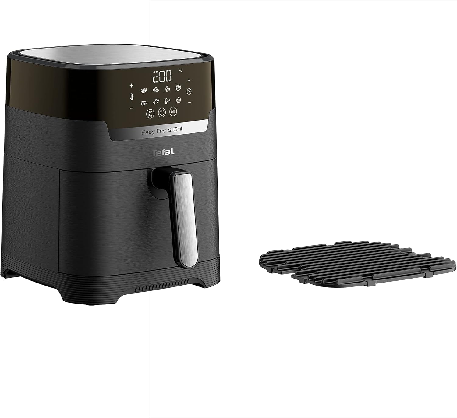 Tefal Easy Fry Max EY2458, 5 litros, Freidora de Aire Caliente, 10 programas de cocción automáticos, Pantalla táctil digital Electrodomésticos Naty Shop Negro Individual - Sin ventana 4,2L