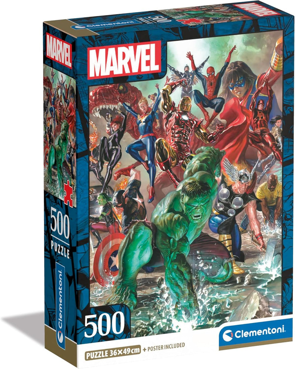 Clementoni Marvel Puzzle 500 Piese Adulți - Puzzle Adulți în 49 X 36 Cm - Puzzle Adulți Provocator De la Clementoni 35546 Puzzle Naty Shop Titlu implicit
