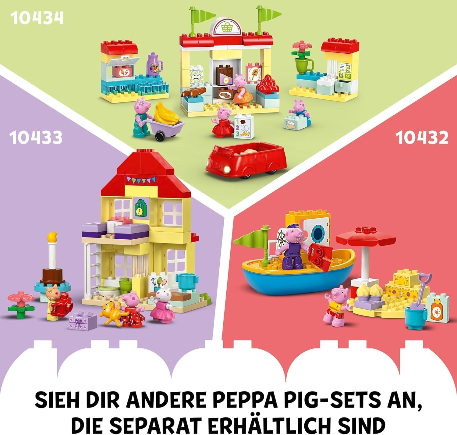 LEGO DUPLO Peppa's Garden With Tree House: Toy Tree, Set de învățare pentru preșcolari de construit și reconstruit cu 2 figuri, Idee de cadou pentru copii de la 2 ani, băieți și fete 10431 Seturi de constructie Besuche den LEGO-Store