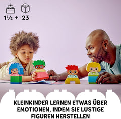LEGO DUPLO Big Feelings, juego de construcción apilable con 23 ladrillos de colores y 4 figuras, juguete de motricidad para promover el desarrollo social y emocional de niños pequeños a partir de 18 meses 10415 Juegos de construcción Beuche den LEGO-Store