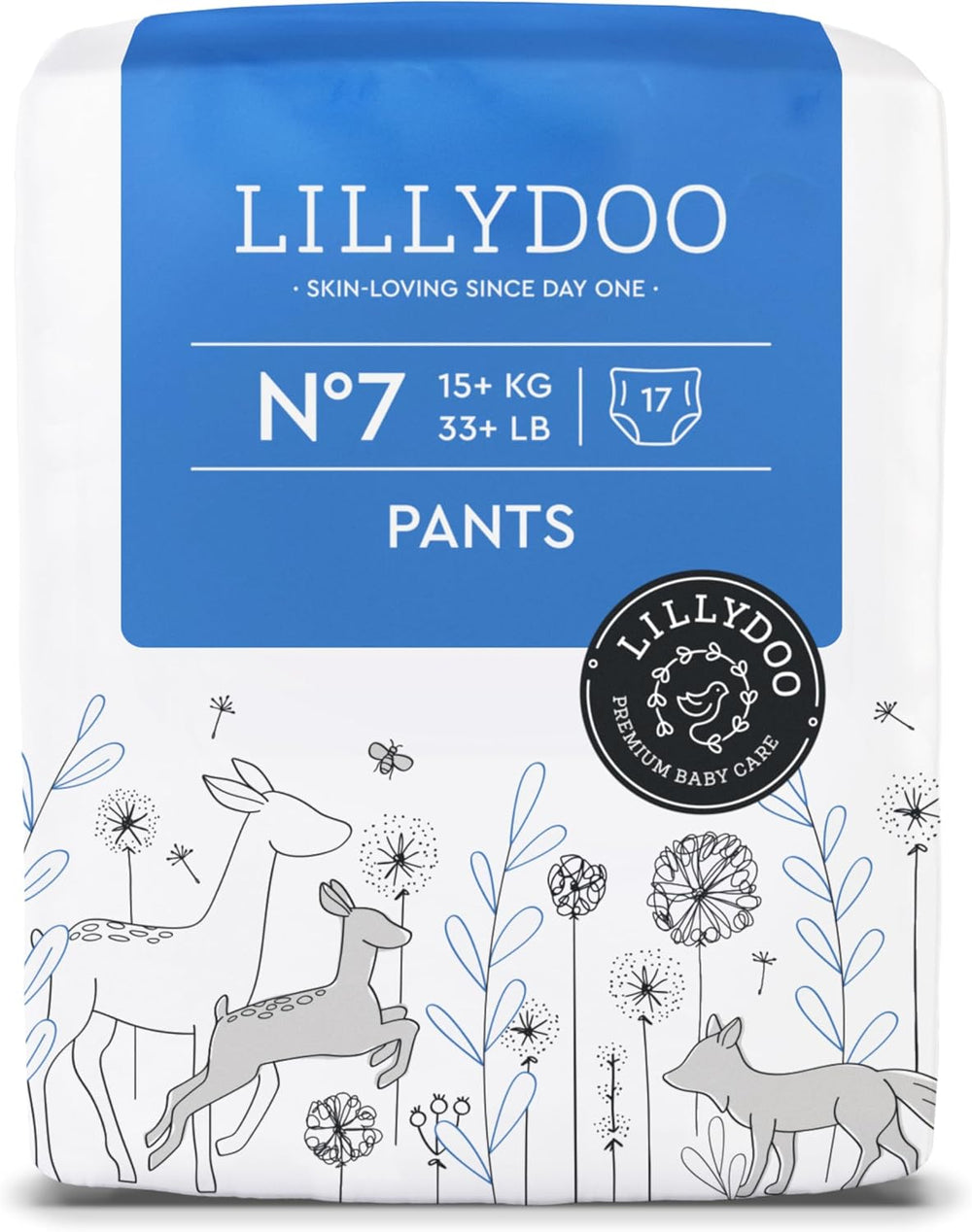 LILLYDOO Pantalones Skin Friendly Talla 5 (12-17kg) Caja Mensual (105 Piezas)