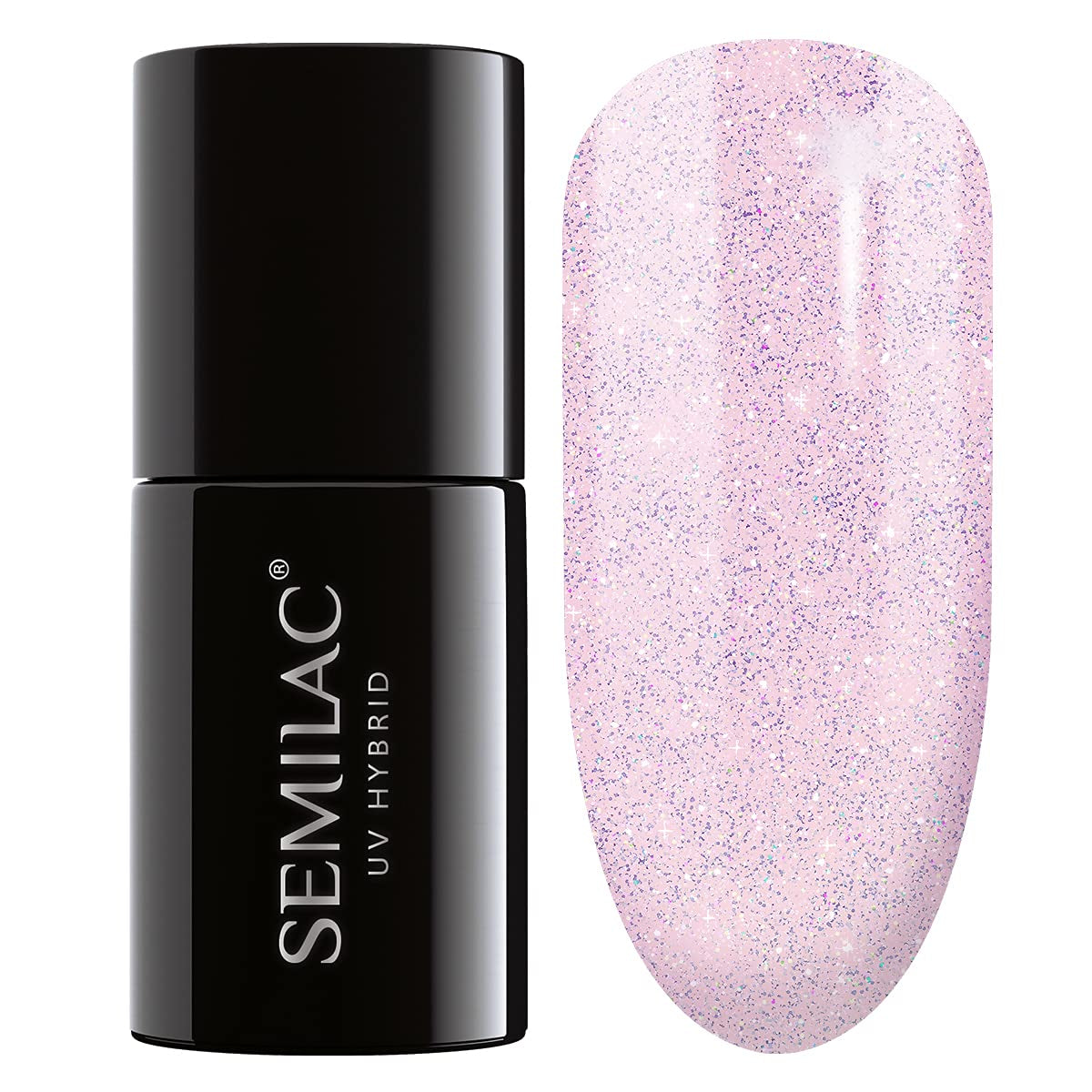 Semilac UV Nagellack Hybrid 404 Muffin de Frijoles Negros 7ml Kollektion Sabores de Otoño