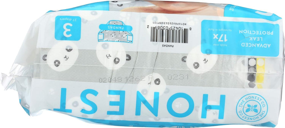 – Pañales desechables ecológicos y de alta calidad, Pandas, talla 3 (7,3–12,7 kg), 27 piezas