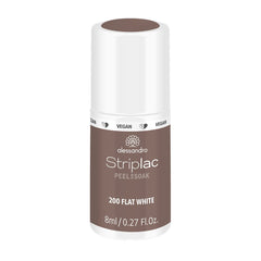 alessandro Striplac UV-Nagellack Flat White – Schonend und langanhaltend – Einfache Entfernung dank Peel-Off-Technologie – Vegan und tierversuchfrei – 8 ml