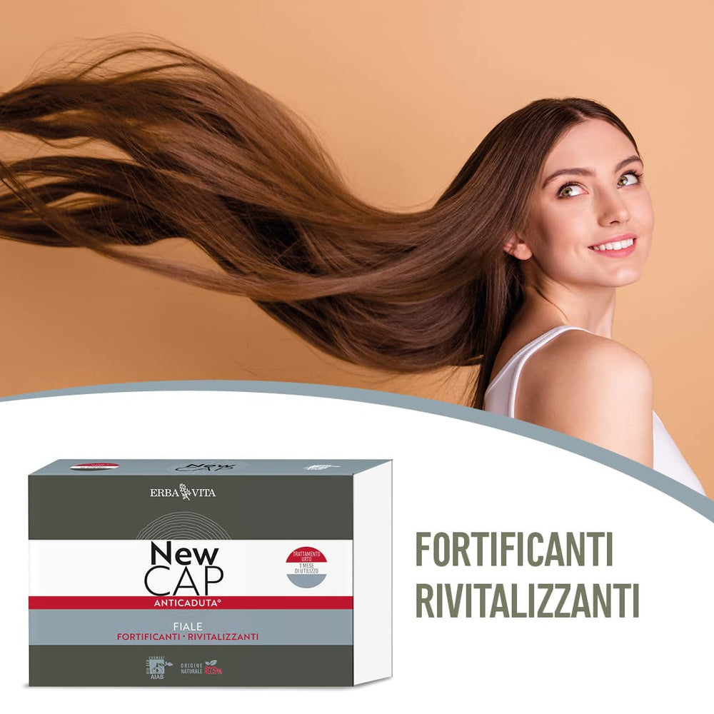 Newcap Ampollas Anticaída Producto cosmético para cabello débil, 12 ampollas Cuidado del cabello Naty Shop