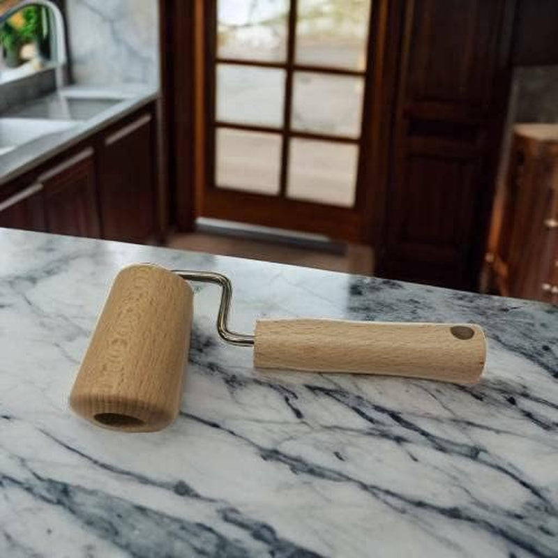 Fackelmann Nudelholz/Teigroller, Holz, 17 x 6,5 x 4 cm, Marrón