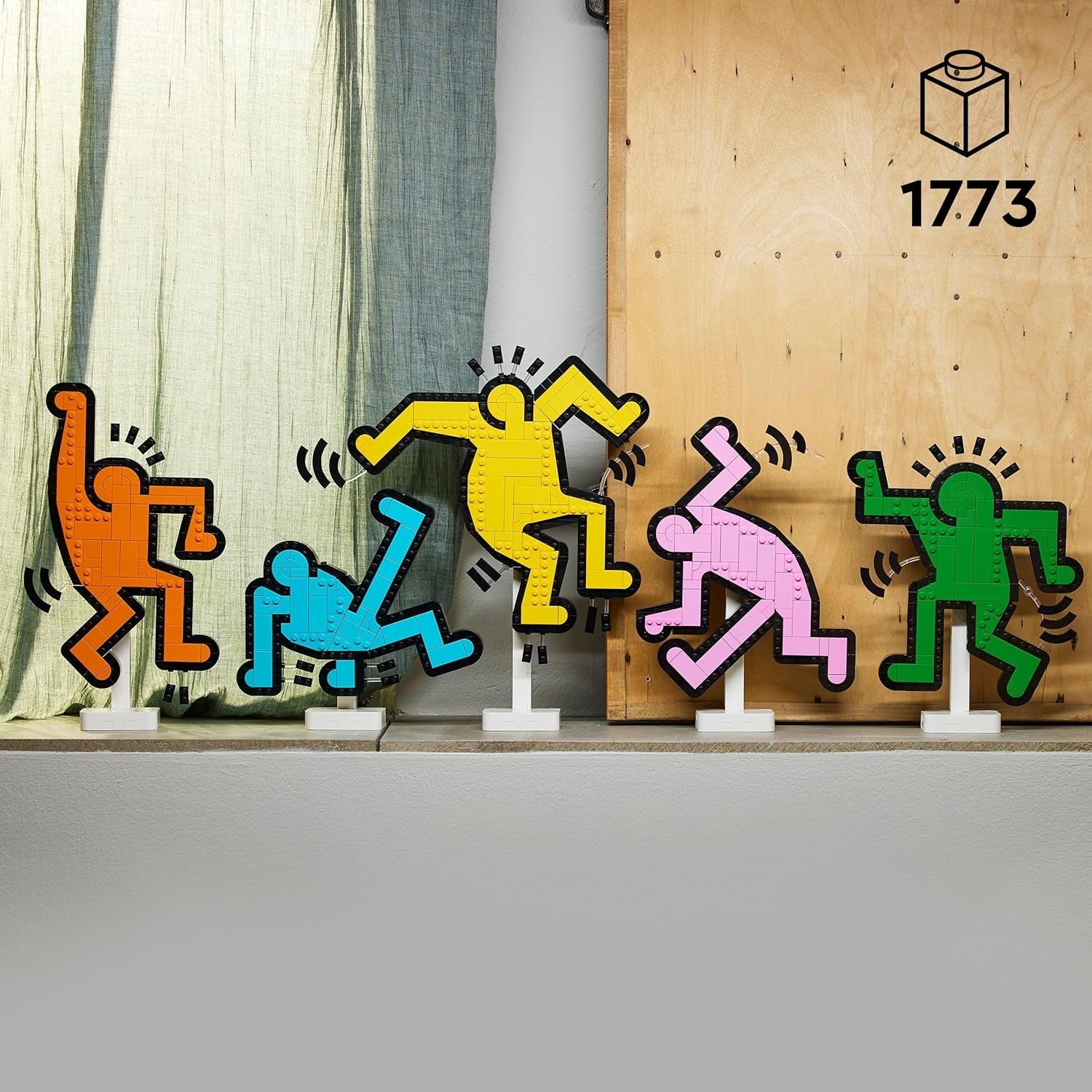 LEGO Art Keith Haring – Tanzende Figuren - Farbenfrohe DIY Wandkunst oder Schreibtisch Deko - Kreative Geschenkidee für Erwachsene - 31216