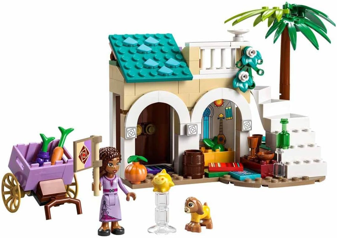 LEGO 43223 Disney Wish Asha en la ciudad de Rosas, Set de Película Wish con Mercado, Mini Muñeca Asha, Valentino como Cabra de Juguete y Figuras de Estrella, Regalo para Niños de 6 Años, Sets de Construcción para Niñas y Niños Besuche den LEGO-Store