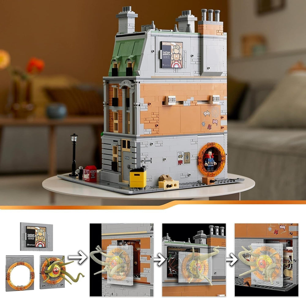 LEGO Marvel Sanctum Sanctorum Juego de construcción modular de 3 pisos con minifiguras de Doctor Strange y Iron Man Avengers: Endgame Toy House Fan Coleccionable Decoración de gran salón 76218 Juegos de construcción Besuche den LEGO-Store