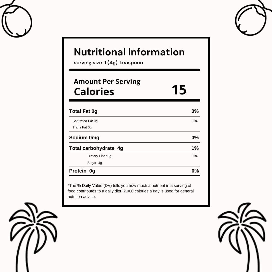 SVATV Azúcar moreno de palma en polvo, 227 gramos Edulcorantes Naty Shop