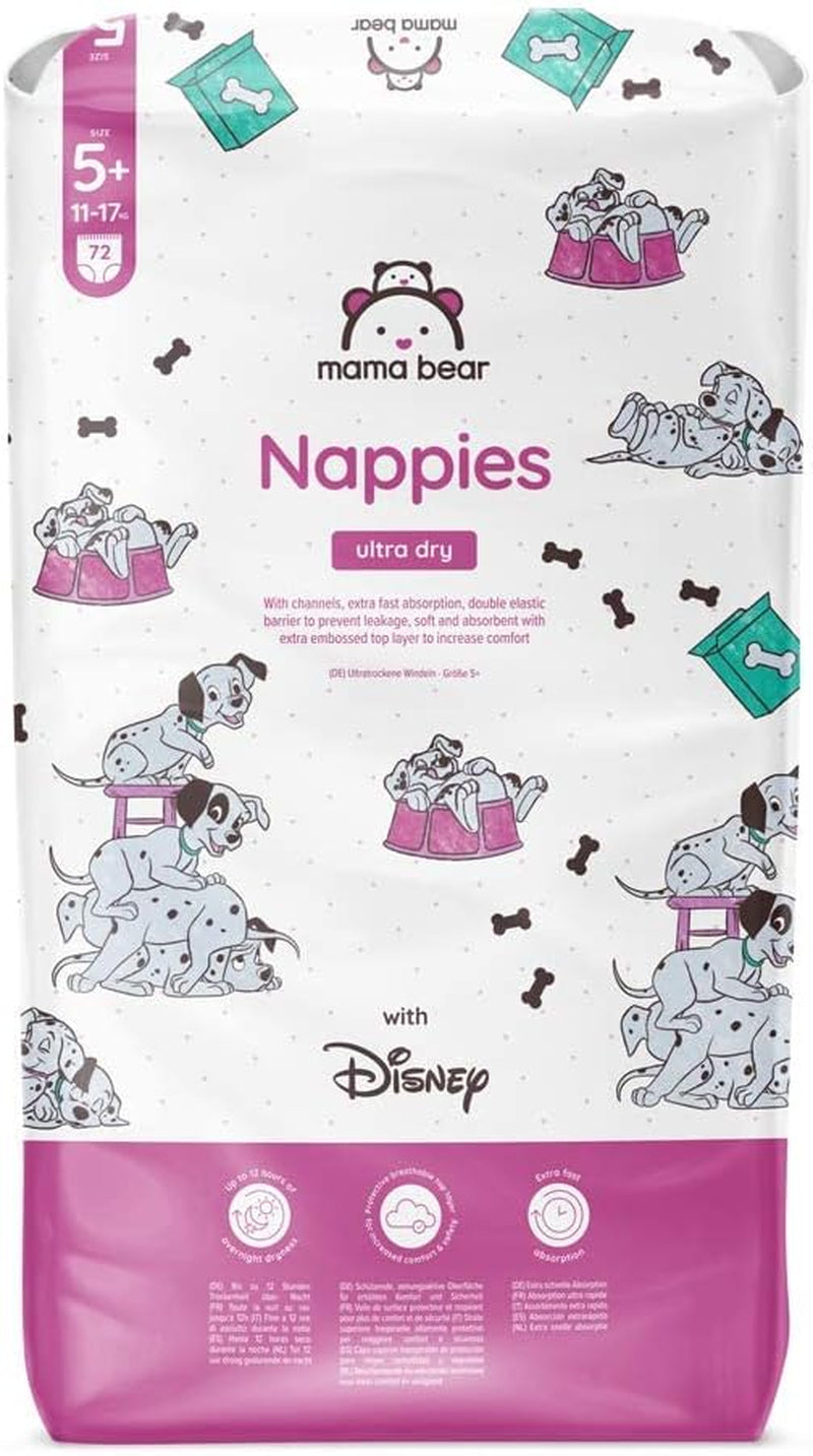 Marca Amazon: Mama Bear Disney Pañales ultra secos, tamaño 3 (4-9 kg) - Caja mensual, blanco, 172 unidades (2 paquetes de 86)