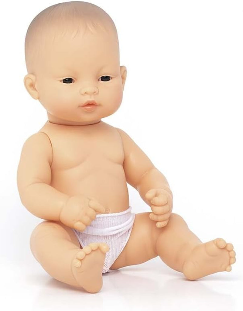 Miniland 31037 - Bebé Sudamericano Junge Tüte - sin ropa interior, 32 cm