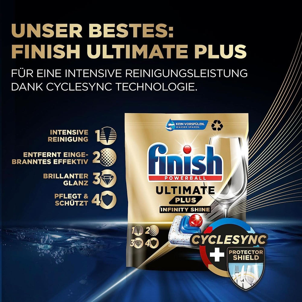 Detergente en polvo Finish Classic - Detergente para lavavajillas sin fosfatos - Paquete grande de 6,5 kg (5 x 1,3 kg) Detergentes de cocina Naty Shop