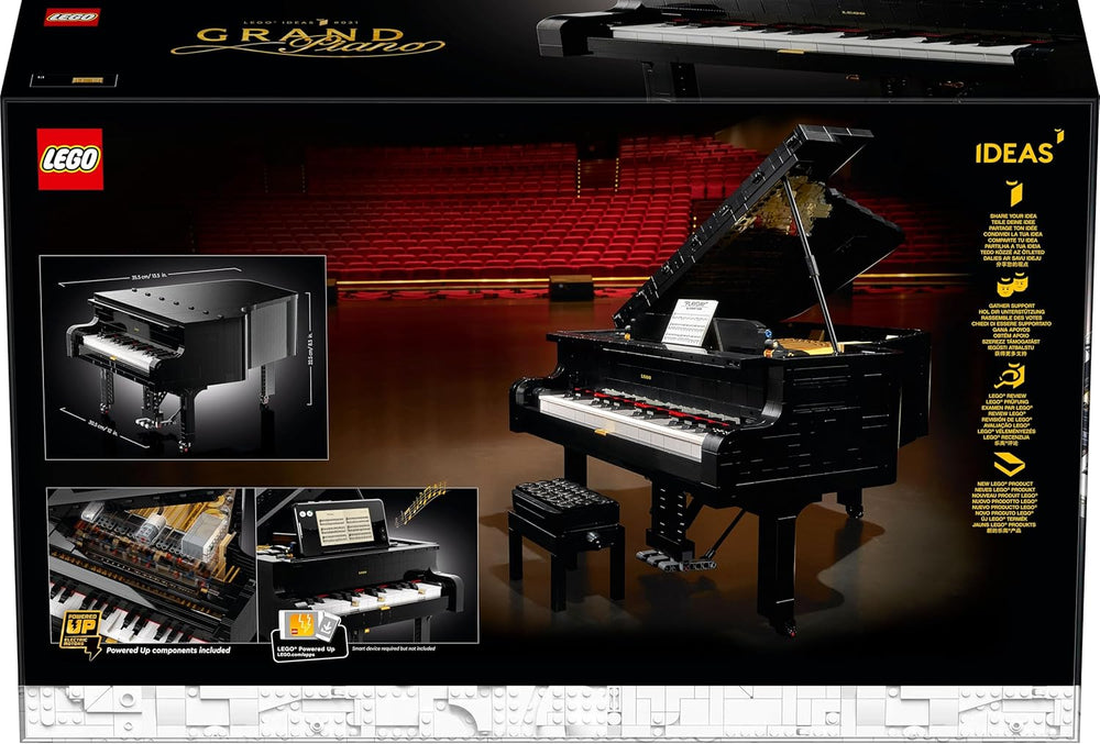 Ala de conciertos LEGO Ideas (21323); Bauset; Ihr eigener Konzertflügel; peajes Modellbauprojekt estimado Pianisten, Musiker, Musikliebhaber oder Bastler (3.662 Teile)
