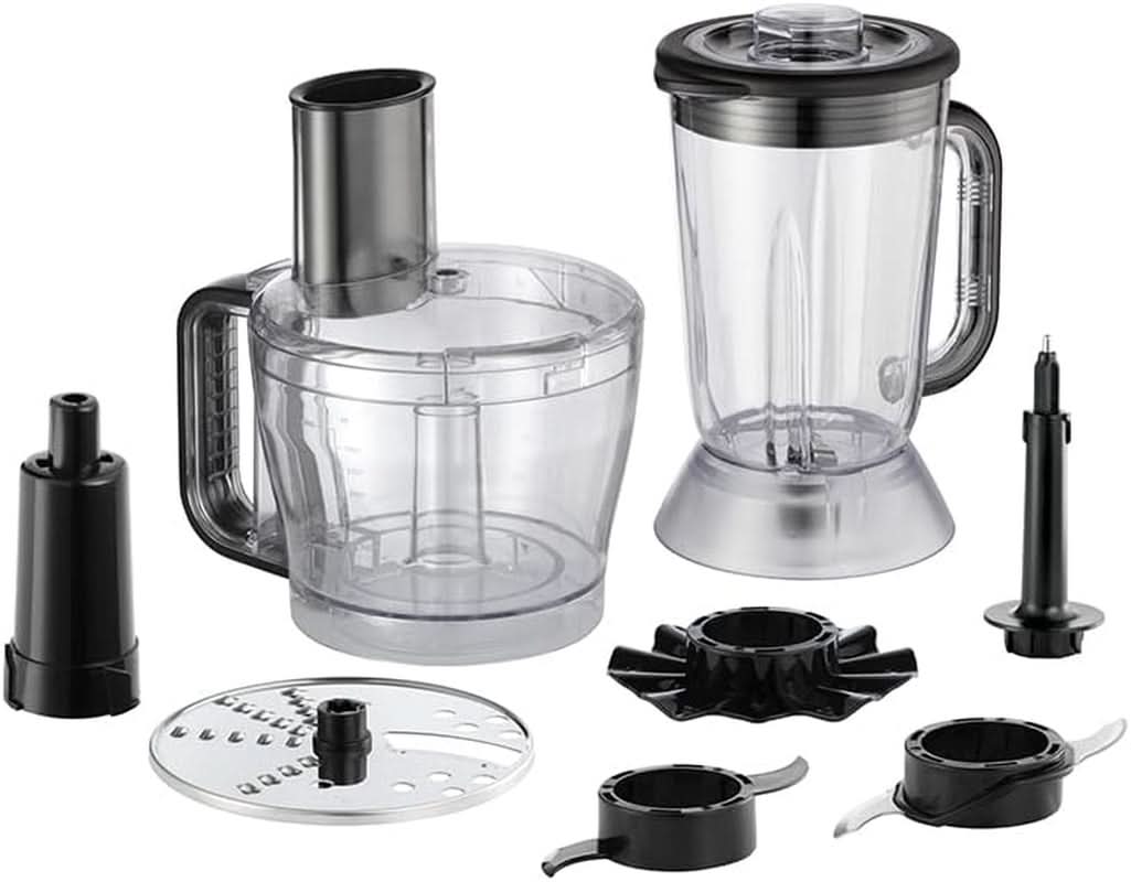 Russell Hobbs Robot de Cocina [Batidora/Picadora de Verduras/Batidora de Mesa/Picadora/Batidora] Robot de Cocina (Amasar, Mezclar y Cortar), Carbón Mate Cocina Naty Shop