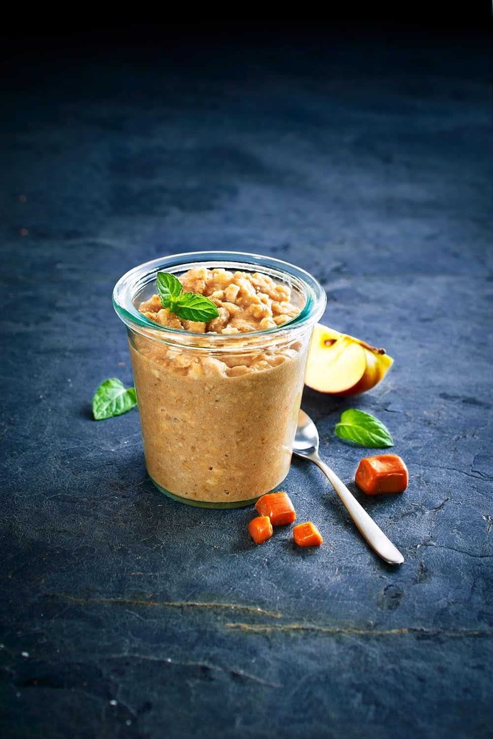 RUF Pudding Oats Caramel, budincă de caramel și fulgi de ovăz integral, fără zahăr, îndulcit cu sirop de agave, 64 grame Cereale Naty Shop