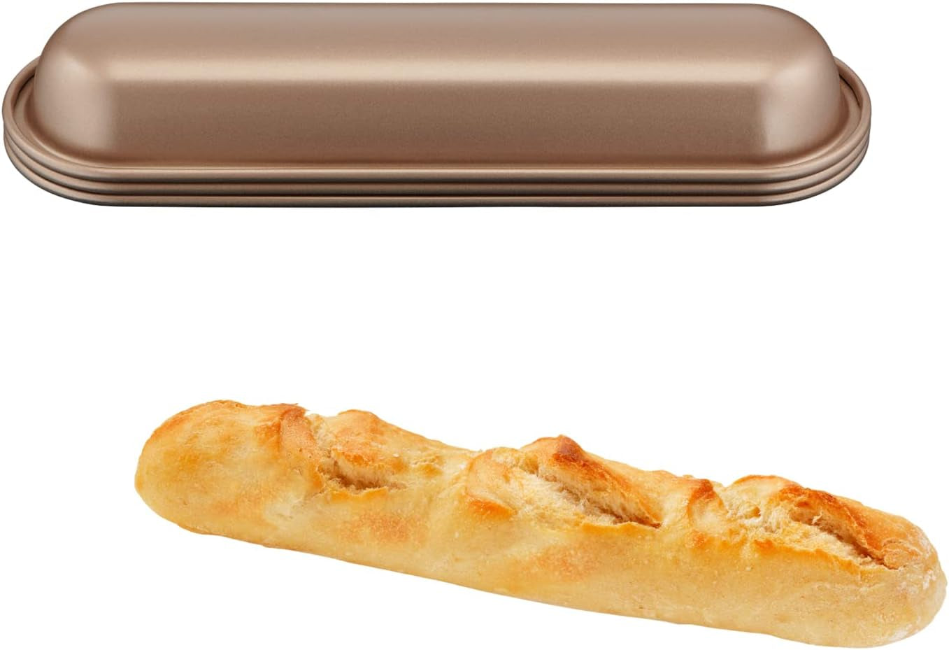 Tefal Creabake Muffins Creabake Backformen, 7,5 Cm, Antihaftbeschichtung, Stapelbares System, Kreative Rezepte Für Süßigkeiten Und Salate, Einfaches Backen, Eisenfarben Matrite si tavi pentru copt Naty Shop 3 X Kleine Baguette-Formen