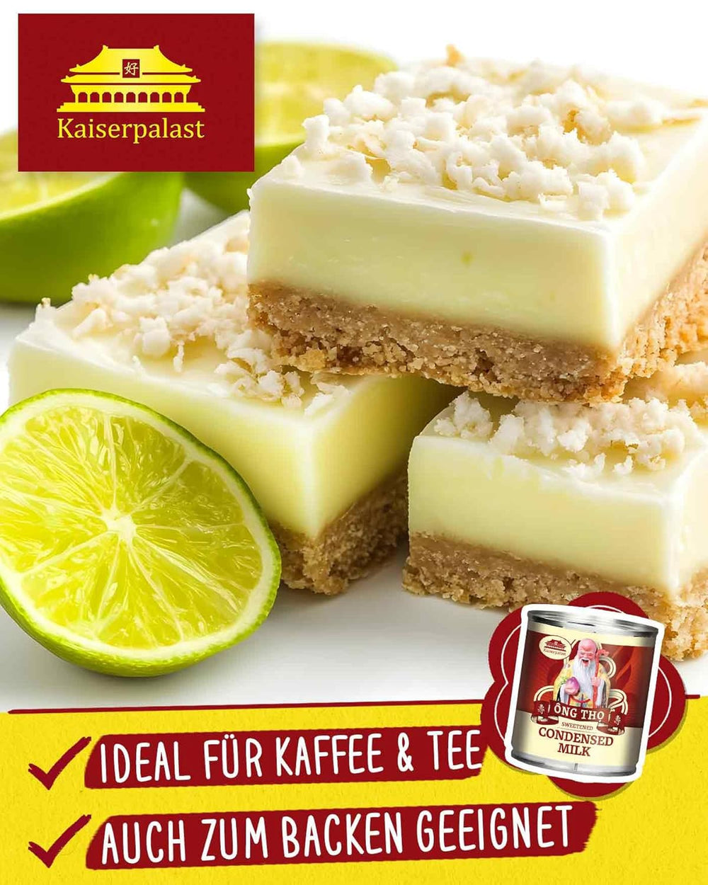Kaiserpalast Leche Condensada 8% Fettanteil, gesüßt, zum Süßen von Kaffee und Tea oder zum Kochen und Backen, 1 x 397 g