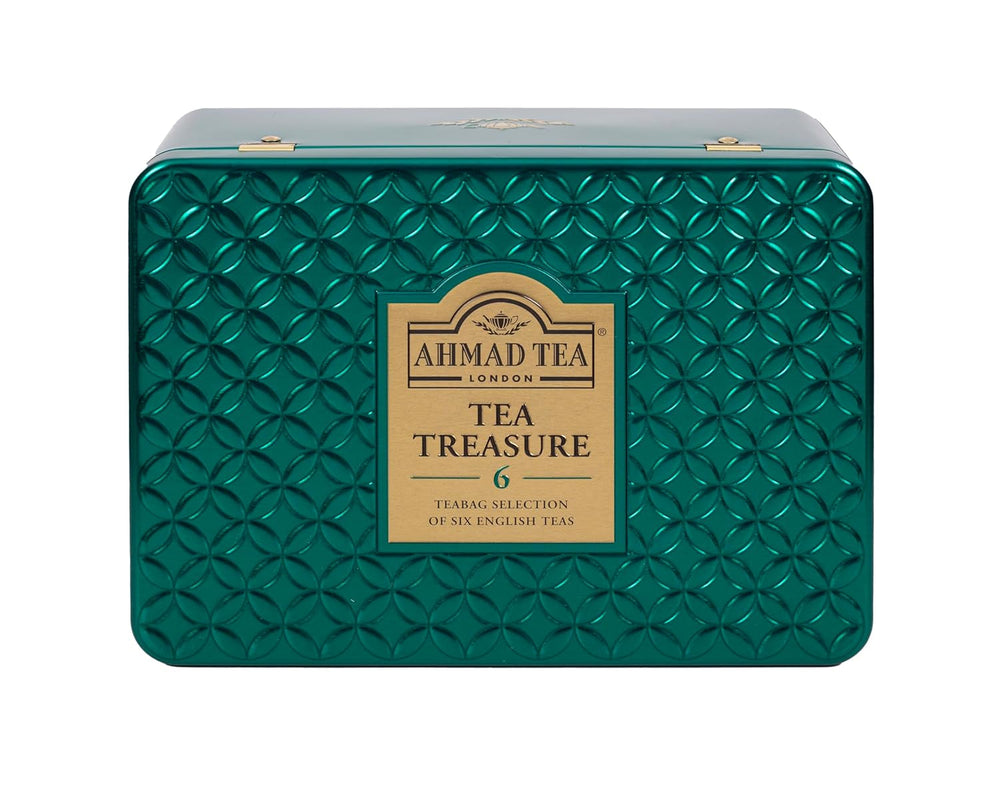 Ahmad Tea - Twelve Teas - Sortiment de 12 sortimente de ceai negru și ceai verde cu diferite arome - 60 pliculețe de ceai ambalate individual, sigilate pentru păstrarea aromelor, cu panglică, 120 g ceai