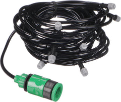 Furtun de pulverizare pentru grădină GARDEN MIST 20 m | Furtun flexibil de udare cu 20 de duze | Irigații, răcorire în zilele călduroase | Pentru sere, pergole, tufișuri | Ușor de utilizat, negru