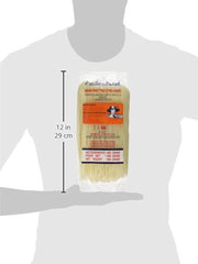 Fideos de arroz - tailandeses, fideos de cinta de arroz de 1 mm de ancho, hechos con harina de arroz - 17 x 400 g