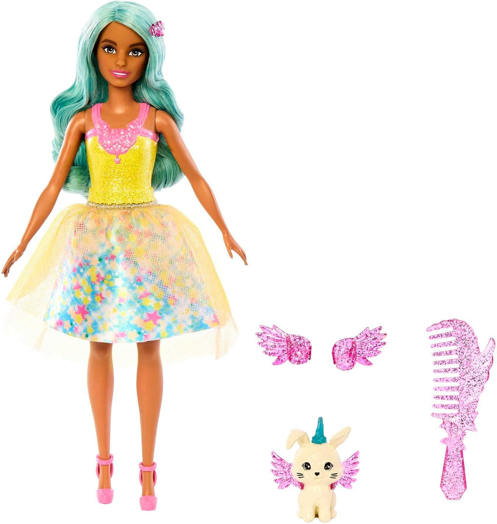 Barbie Ein Verborgener Zauber - Teresa Puppe mit märchenhaftem Outfit, gewelltes Haar and Kamm für Frisierspaß, für Kinder ab 3 Jahren, HLC36