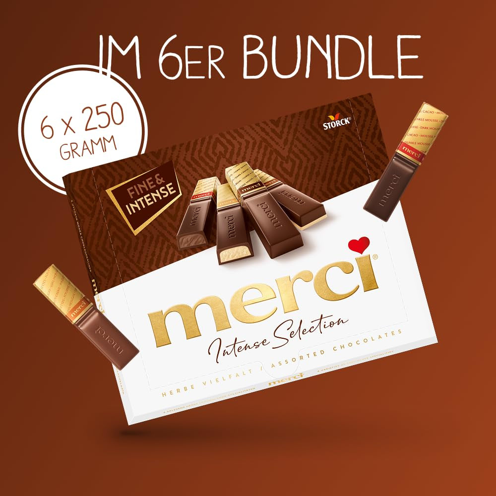 Variedad de chocolate negro Finest Selection – 6 x 250 g – Especialidades refinadas de chocolate negro – Bombones rellenos y sin relleno