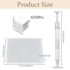 250 Stück Nail Art Schwamm Mit Metallgreifer Sponge Ombre Pinsel Nailart Nageldesign Zubehör Nagelstudio Zubehör Für DIY Babyboomer Effekte Ombre Gradient Nageldesign