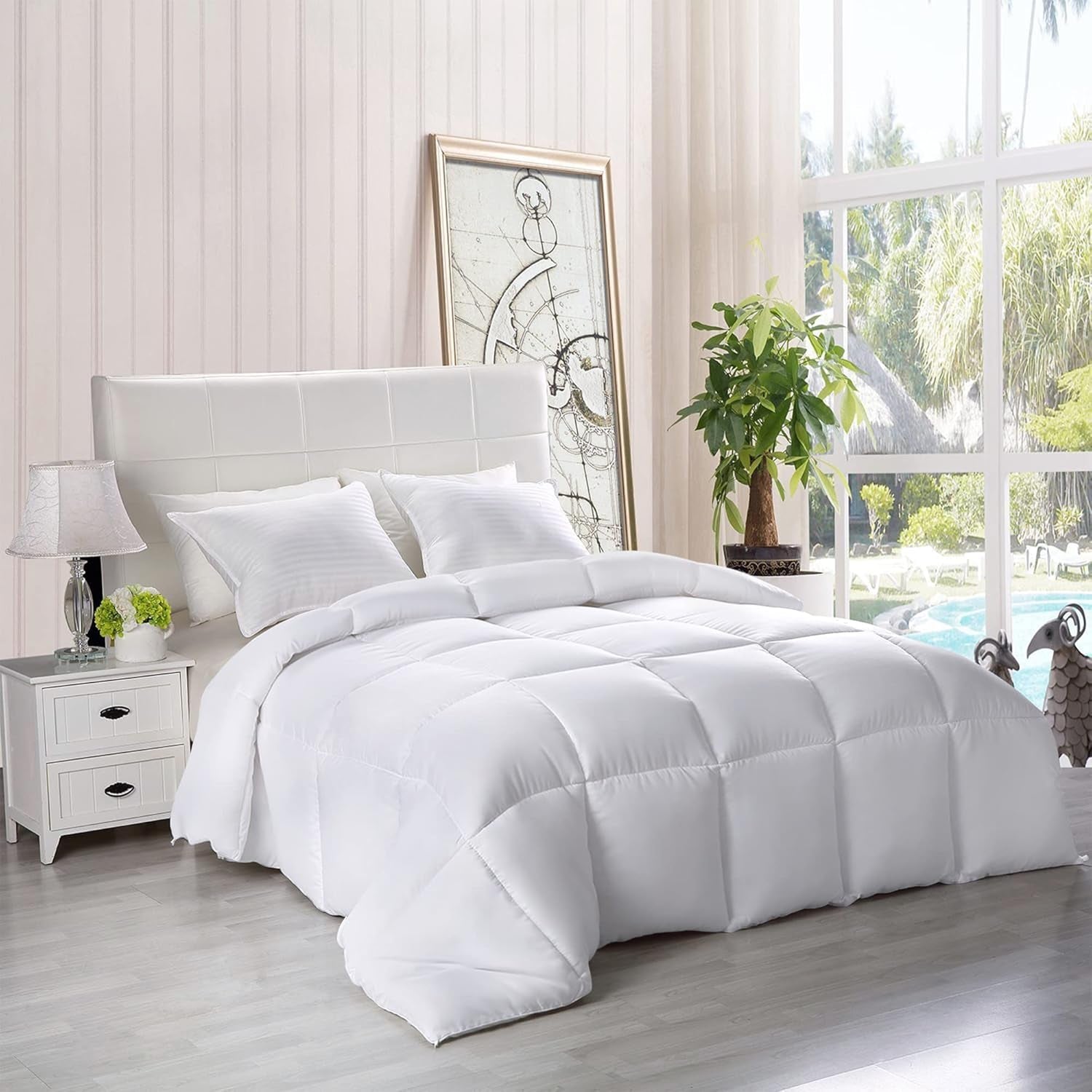 Utopia Bedding FBA_B01JPECQF8 Edredón de matrimonio, blanco, poliéster, twin Edredones y edredones Naty Shop
