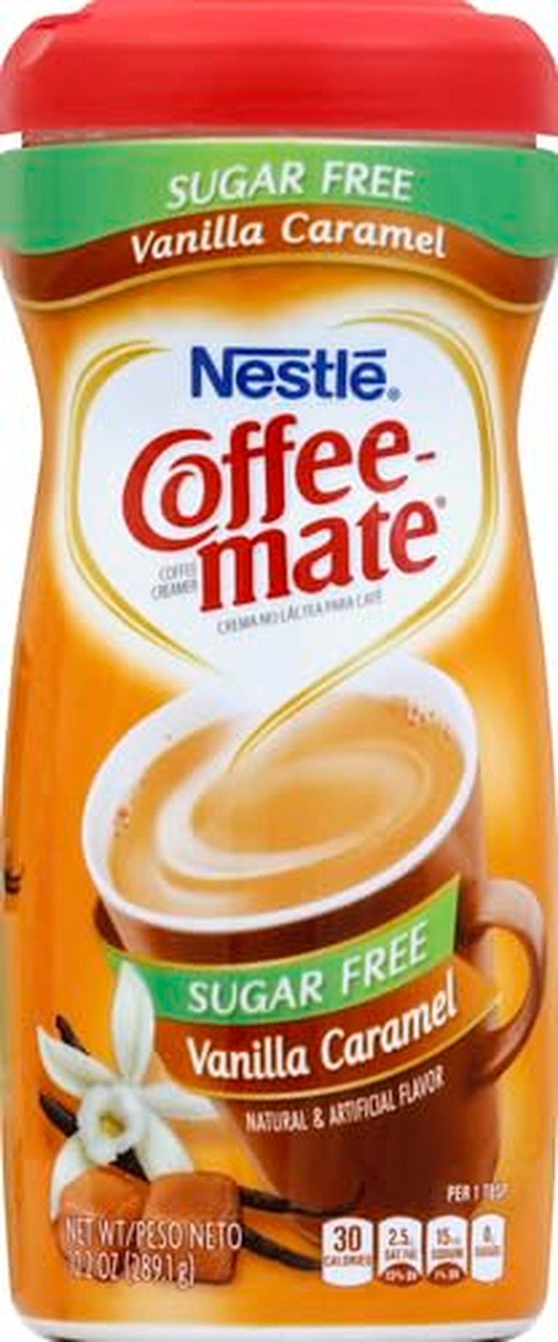 Coffee-Mate Vanilla Caramel, crema para café en polvo sin azúcar, Kaffeesahne Pulver - Vanille Karamell - ¡OHNE ZUCKER! de estados unidos