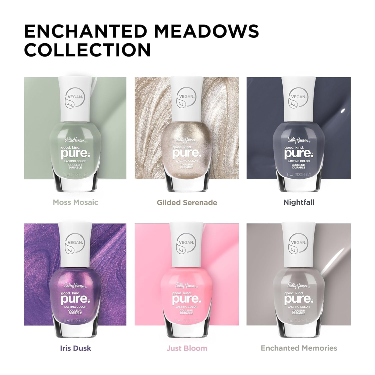 Good, Kind, Pure Iris Dusk, fórmula vegana, ultrabrillante, de secado rápido, 10 ml