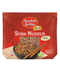 Bamboo Garden - Soba Nudeln vorgekocht | Zubereitet in 2 Minuten | Vegan | 300 g im Beutel