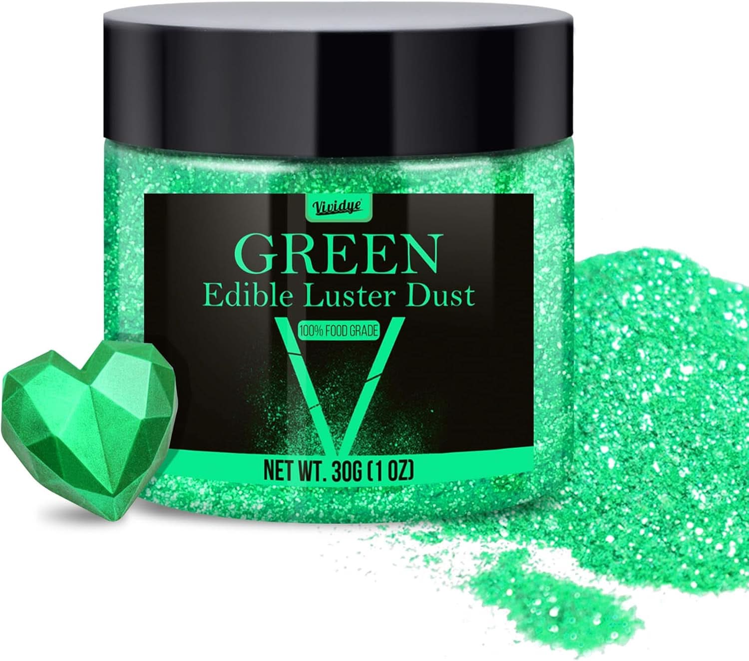 Glitter comestibil, 5 grame Naty Shop Verde