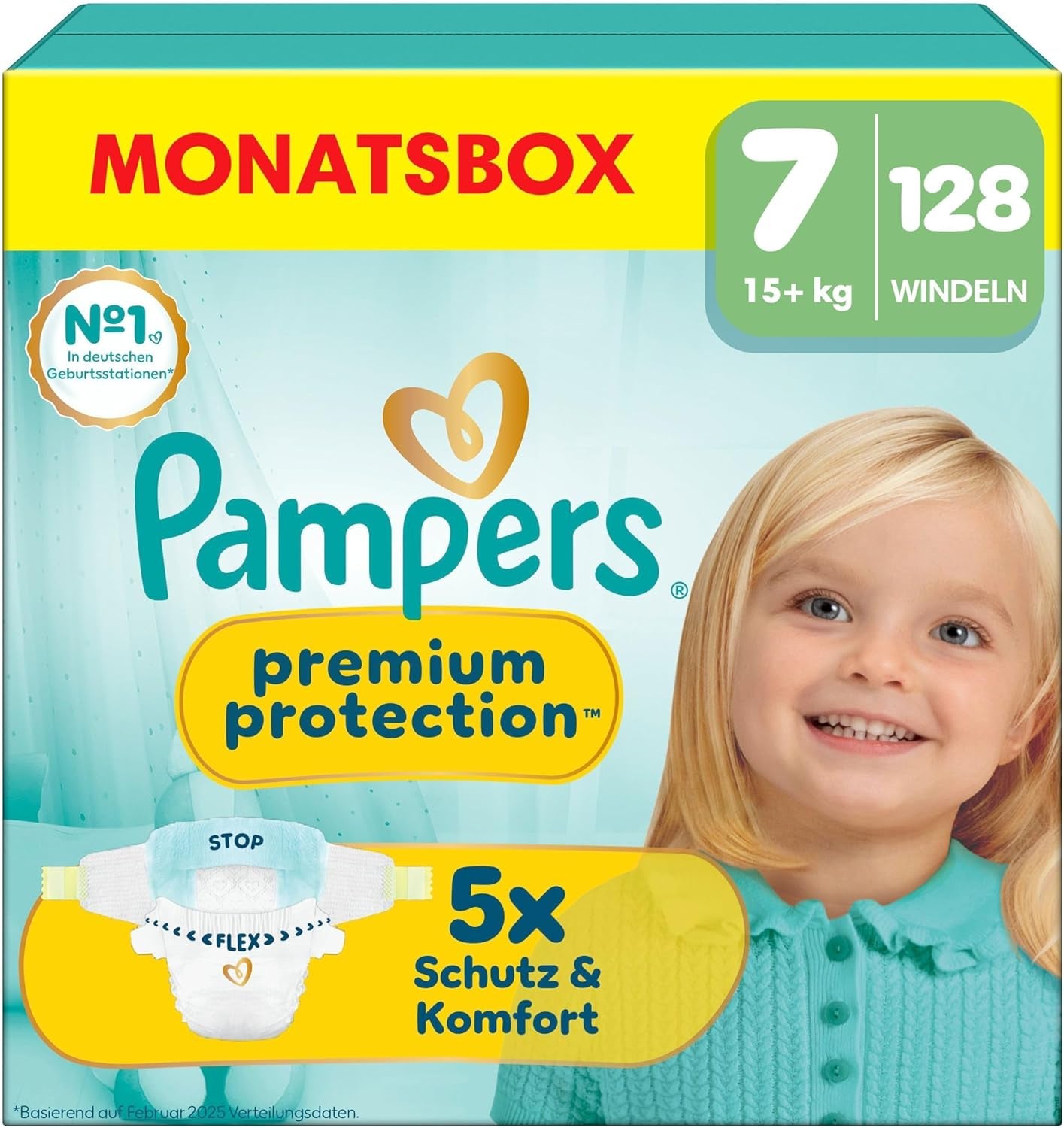 Pampers Premium Protection Talla 5, 152 pañales, 11 kg-16 kg, nuestra protección número uno contra la piel y las fugas