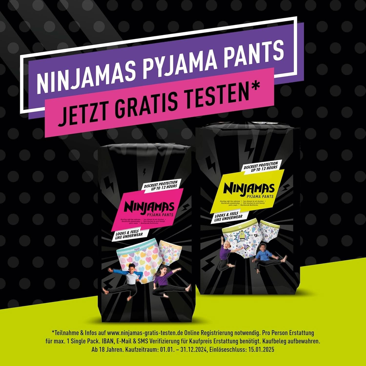 Ninjamas Pantalones De Pijama Nave Espacial, 10 Pantalones De Noche Absorbentes, 7 Años, 17 Kg-30 Kg Madre E Hijo Naty Shop