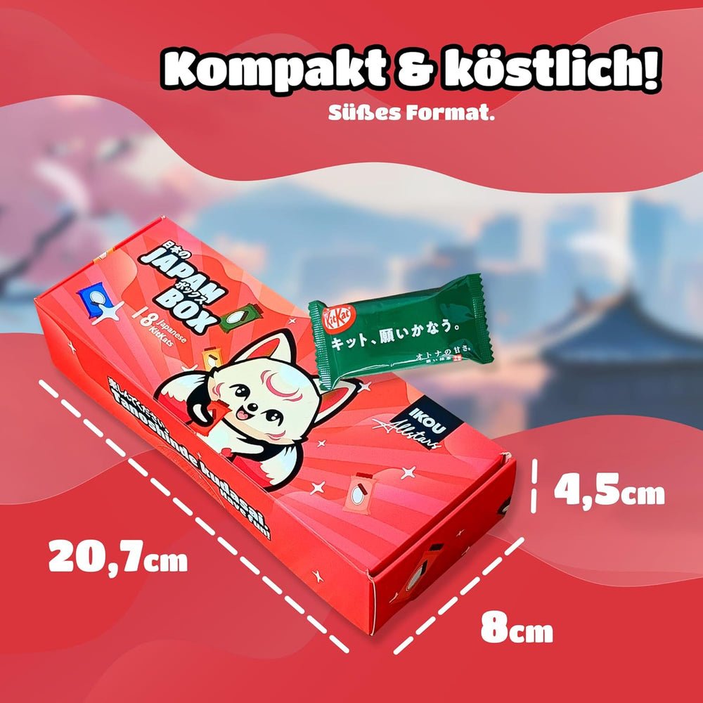Caja de muestras - 18 Minis KitKat Japón | Caja de muestra de dulces japoneses, idea de regalo de refrigerios japoneses, popular caja sorpresa con Matcha y otras variedades raras.