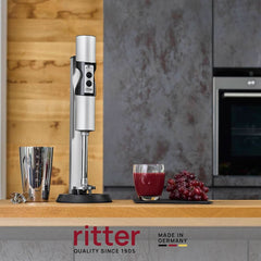 Ritter Stilo 7 plus Kabelloser Stabmixer, Pürierstab Mit Akku Aus Vollmetall, Hecho en Alemania, Silber Kitchen Naty Shop