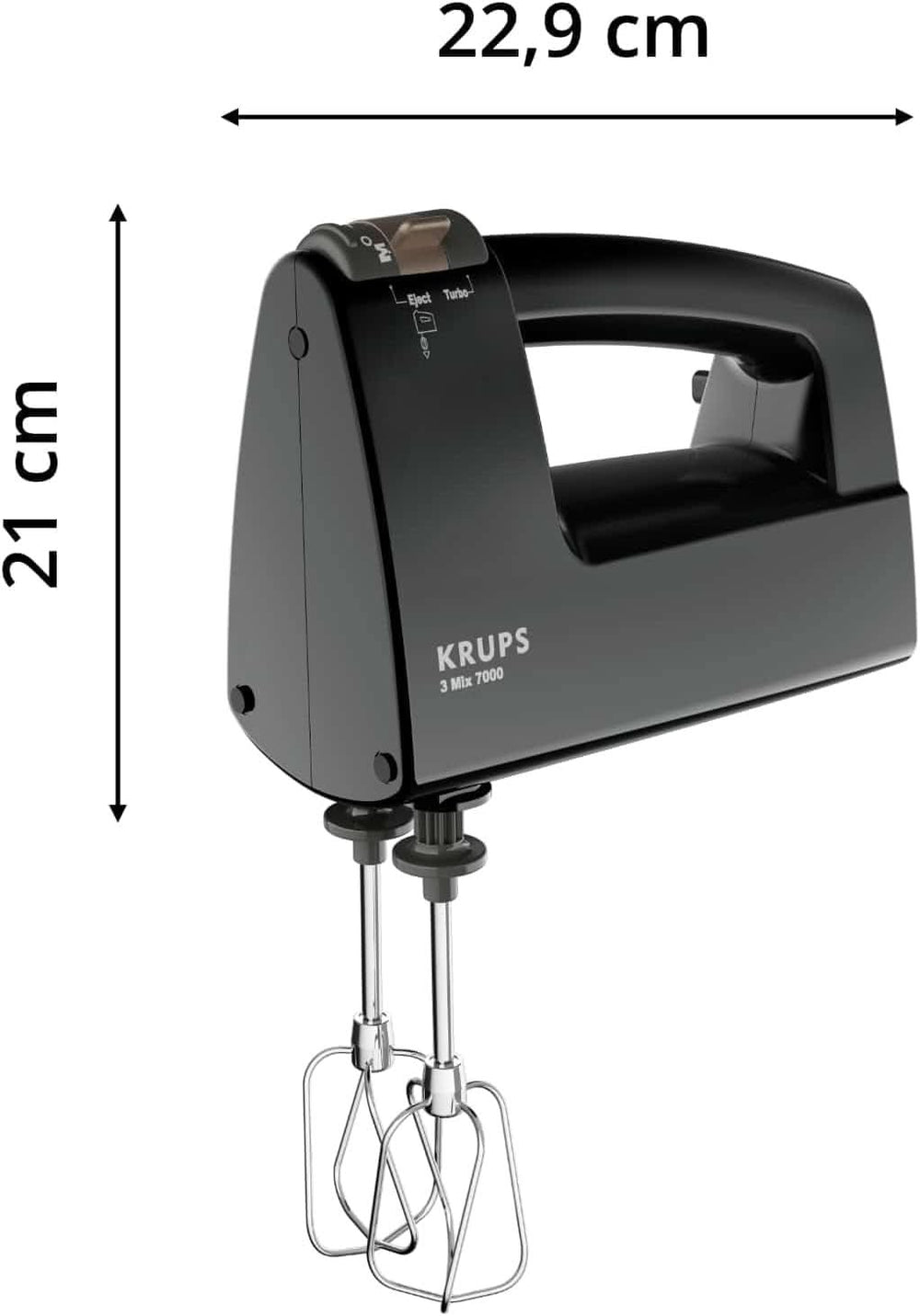 Krups 3Mix 7000 Batidora de mano 60 Jahre Special Edition, 500 Watt, Knet- Und Rührhaken Aus Edelstahl, Langes Netzkabel, Zubehörtasche, F6085811, Schwarz/Kupfer Kitchen Naty Shop