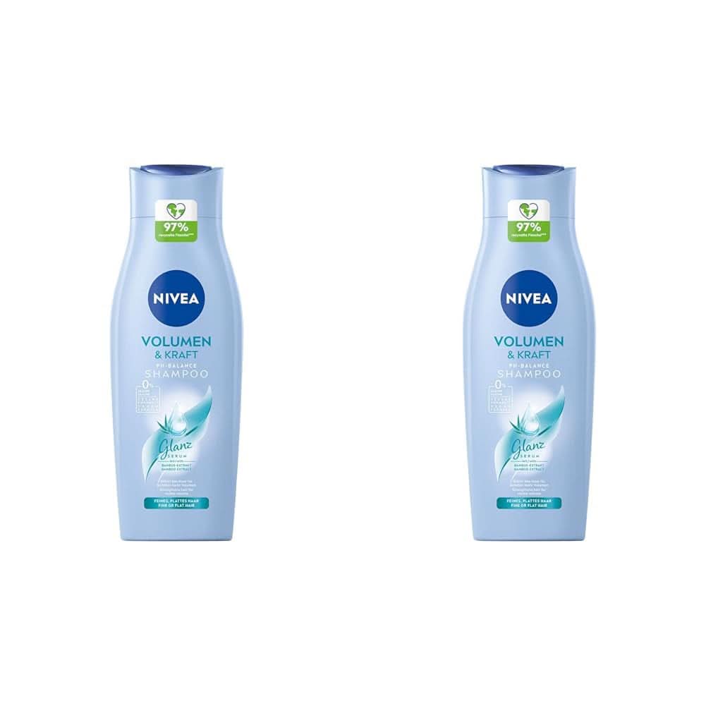 NIVEA Volume Wonder Champú Fortalecedor, Champú Volumen, 50 ml Ducha y Baño Naty Shop 2 x 400 ml
